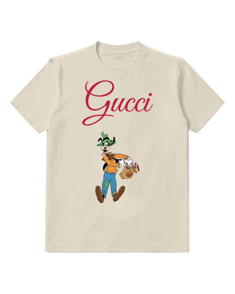 Ivory Dog Carrying Food Platter Graphic T-Shirt - front product view