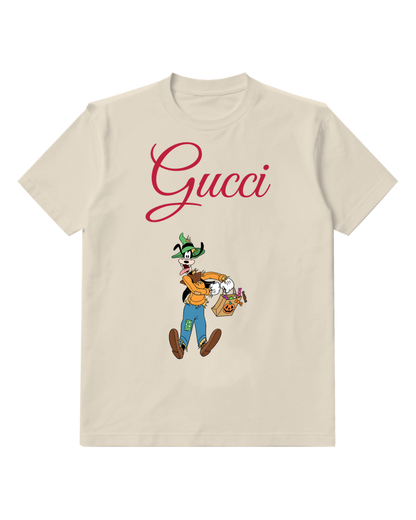 Ivory Dog Carrying Food Platter Graphic T-Shirt - front product view