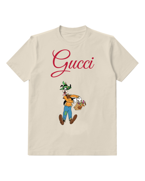Ivory Dog Carrying Food Platter Graphic T-Shirt - front product view