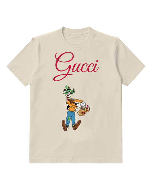 Ivory Dog Carrying Food Platter Graphic T-Shirt - front product view