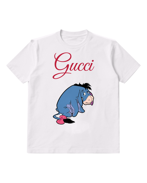 White Eeyore Sitting Low Graphic T-Shirt - front product view