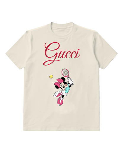 Ivory Minnie Mouse Tennis Swing Graphic T-Shirt - front product view