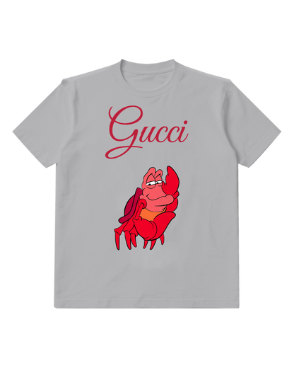 Gray Red Crab With Arms Crossed Graphic T-Shirt - front product view