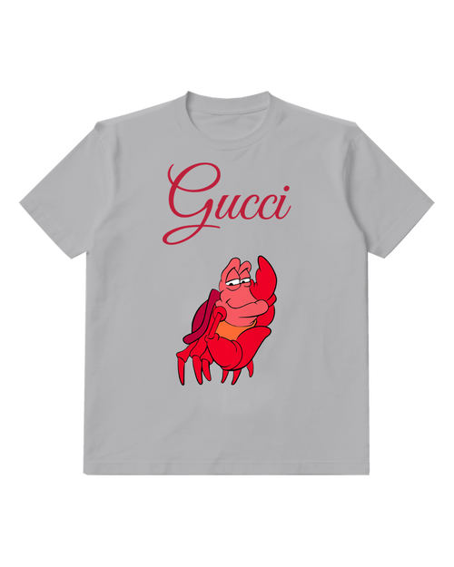 Gray Red Crab With Arms Crossed Graphic T-Shirt - front product view