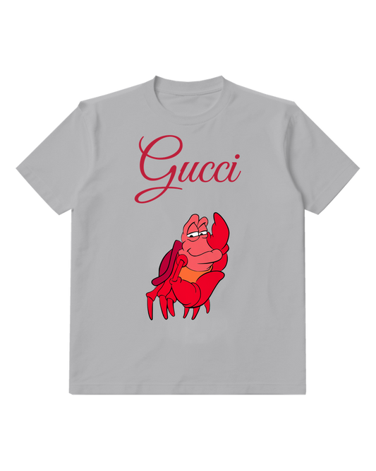 Gray Red Crab With Arms Crossed Graphic T-Shirt - front product view