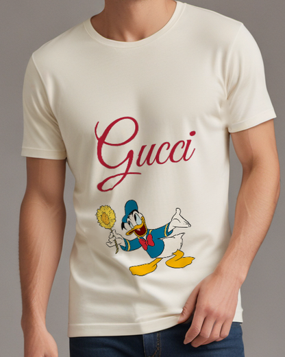 Ivory Sailor Duck Gold Coin Graphic T-Shirt - model wearing view