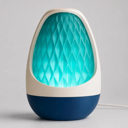 Lampe de table USB sculpturale à texture diamantée pour chevet