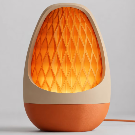 Lampe de table USB sculpturale à texture diamantée pour chevet