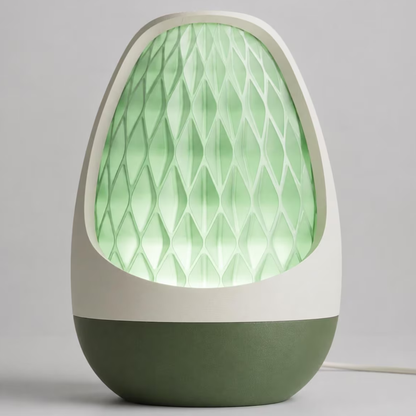 Lampe de table USB sculpturale à texture diamantée pour chevet