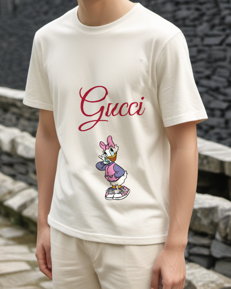 Ivory Purple Outfit Duck Graphic T-Shirt - styled view 5