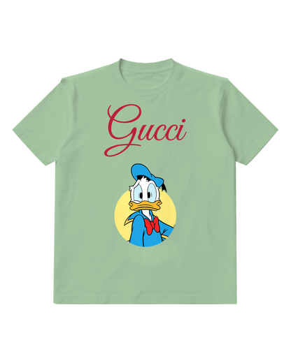 Sage Green Donald Duck Stern Blue Outfit Graphic T-Shirt - front product view