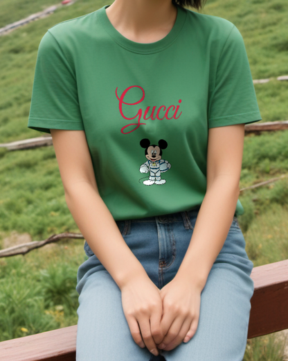 Sage Green Astronaut Mouse Graphic T-Shirt - styled view 5