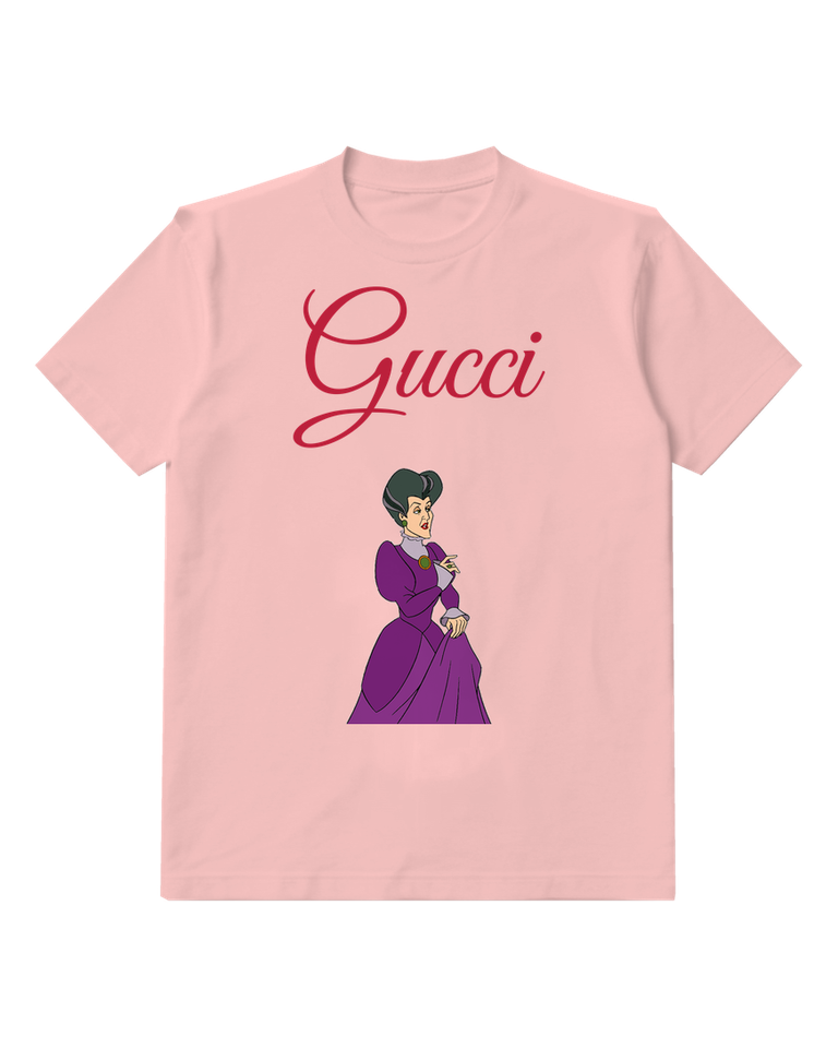 Blush Pink Lady In Purple Gown Hand On Hip Graphic T-Shirt - front product view