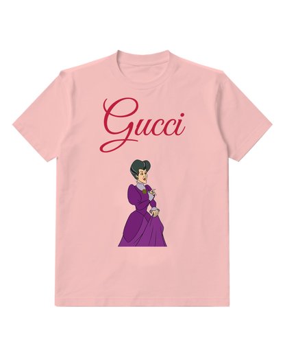Blush Pink Lady In Purple Gown Hand On Hip Graphic T-Shirt - front product view