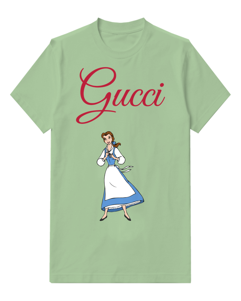 Sage Green Belle In Maid Dress Hands Clasped Graphic T-Shirt - front product view