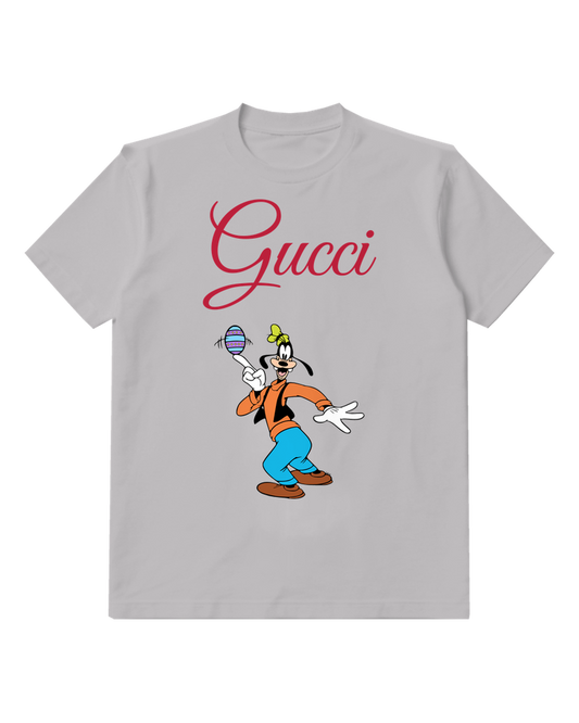 Light Gray Goofy Dancing With Maraca Graphic T-Shirt - front product view