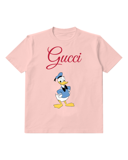 Blush Pink Donald Duck Standing Confidently Graphic T-Shirt - front product view