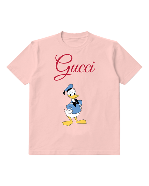 Blush Pink Donald Duck Standing Confidently Graphic T-Shirt - front product view