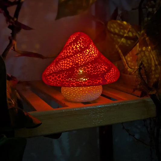 Lampe à bougie champignon fantaisiste pour décoration intérieure