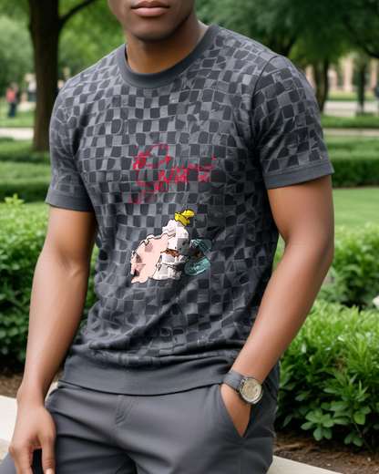 Charcoal Big Eared Elephant Cookie Jar Graphic T-Shirt - styled view 3