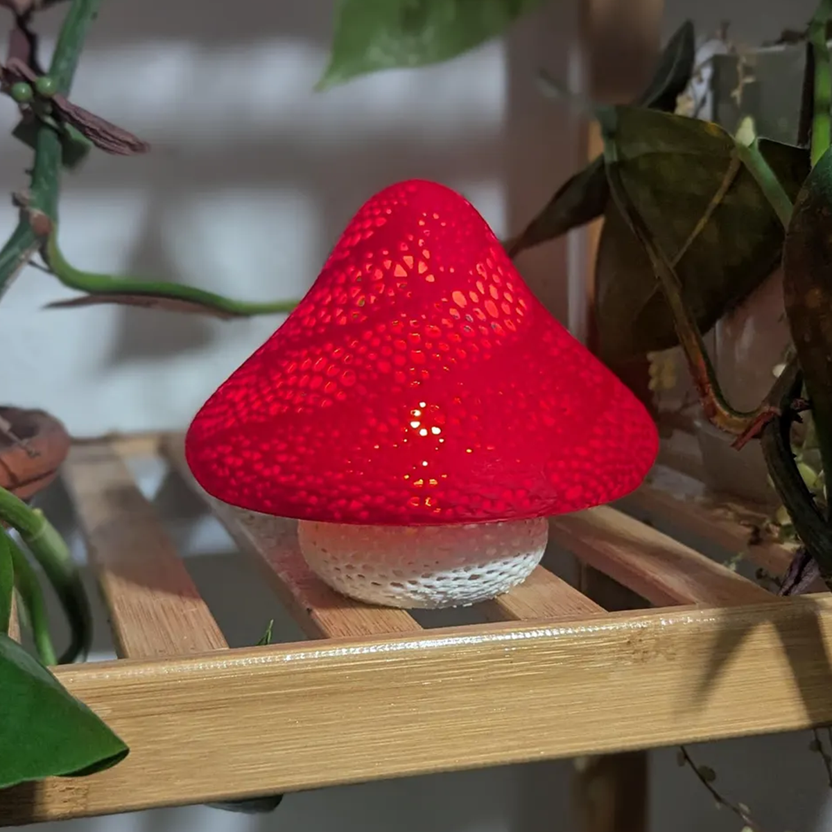 Lampe à bougie champignon fantaisiste pour décoration intérieure