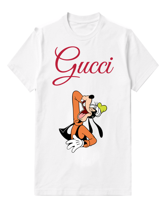 White Goofy Laughing Wildly With Arms Raised Graphic T-Shirt - front product view