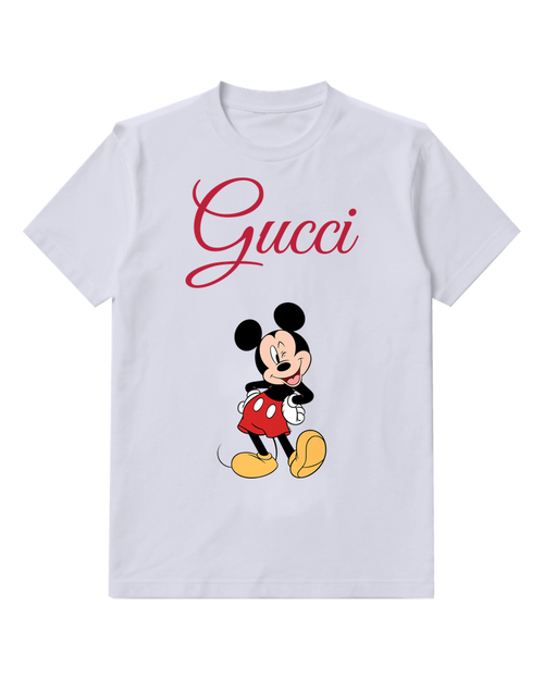 Pale Lavender Walking Mouse Yellow Shoes Graphic T-Shirt - front product view
