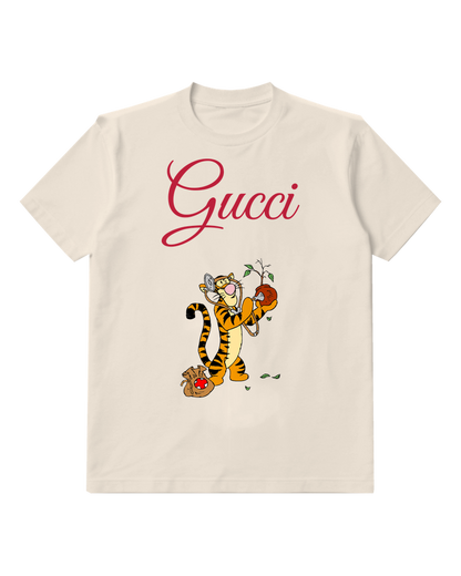 Ivory Tigger Doctor Holding Plant Graphic T-Shirt - front product view