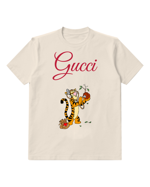 Ivory Tigger Doctor Holding Plant Graphic T-Shirt - front product view