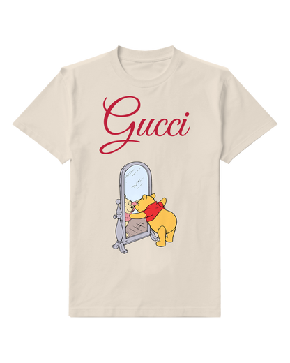 Ivory Winnie The Pooh Hugs Mirror Graphic T-Shirt - front product view