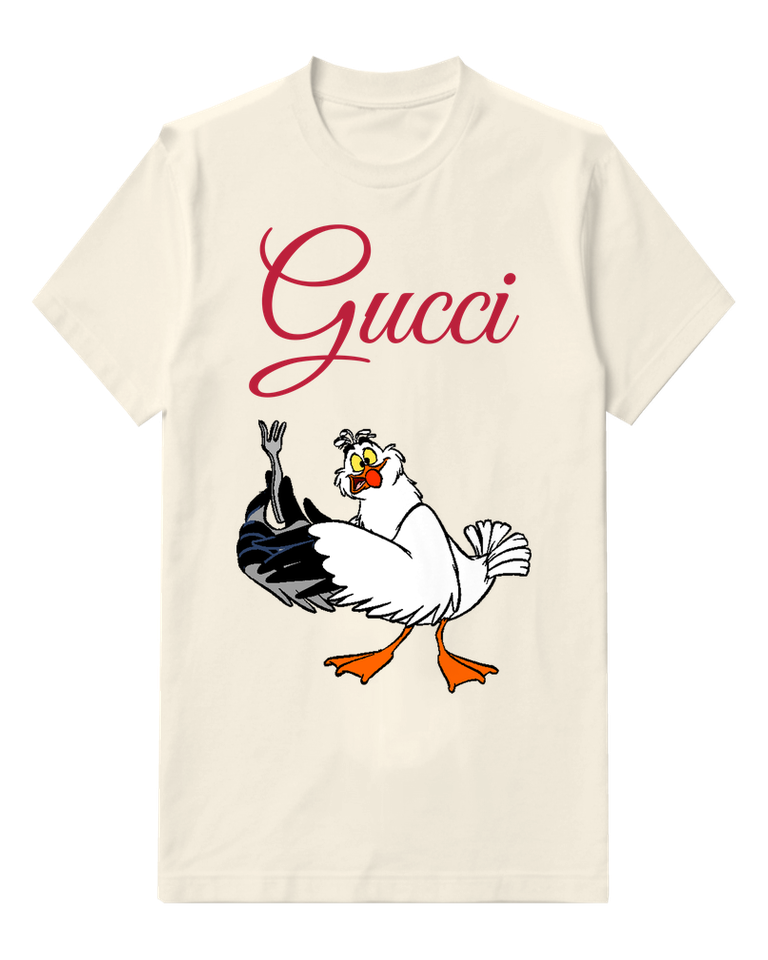 Ivory Seagull With Fork In Beak Graphic T-Shirt - front product view