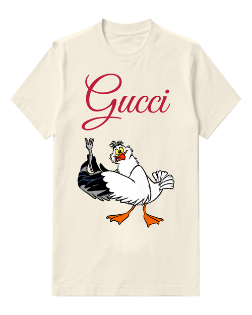 Ivory Seagull With Fork In Beak Graphic T-Shirt - front product view