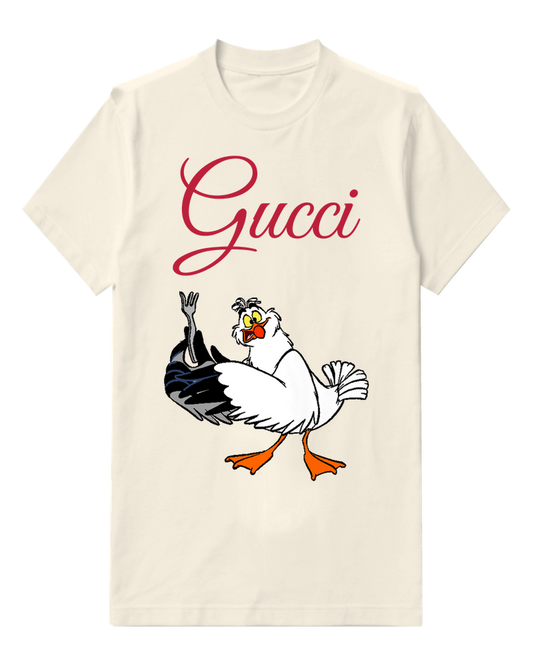 Ivory Seagull With Fork In Beak Graphic T-Shirt - front product view