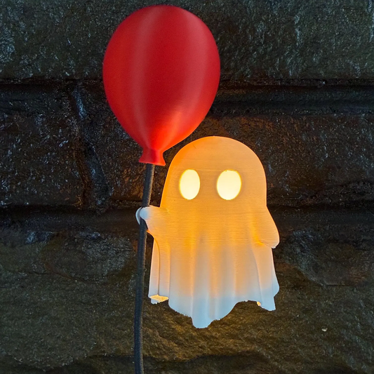 Veilleuse fantôme avec ballon, décoration festive d’Halloween