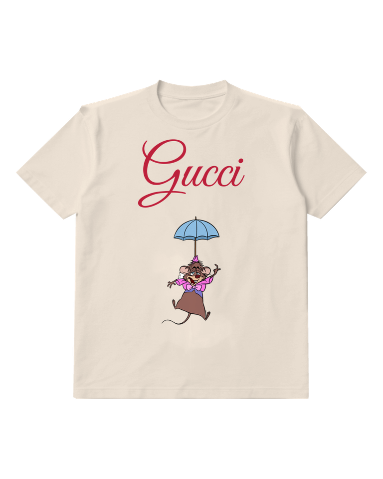 Ivory Dormouse In Joyful Leap Graphic T-Shirt - front product view