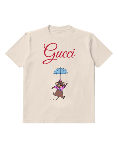 Ivory Dormouse In Joyful Leap Graphic T-Shirt - front product view