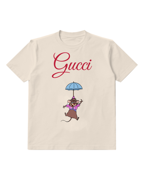 Ivory Dormouse In Joyful Leap Graphic T-Shirt - front product view