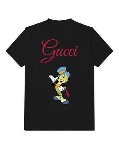 Black Top Hat Cricket Graphic T-Shirt - front product view