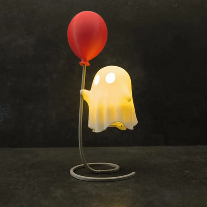 Veilleuse fantôme avec ballon, décoration festive d’Halloween