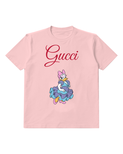 Blush Pink Daisy Duck In Dancing Pose Graphic T-Shirt - front product view