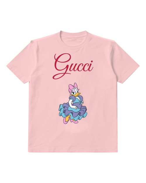 Blush Pink Daisy Duck In Dancing Pose Graphic T-Shirt - front product view