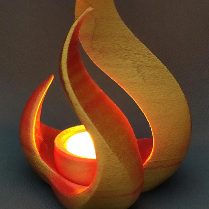 Porte-bougie LED en forme de flamme, décoration d’ambiance