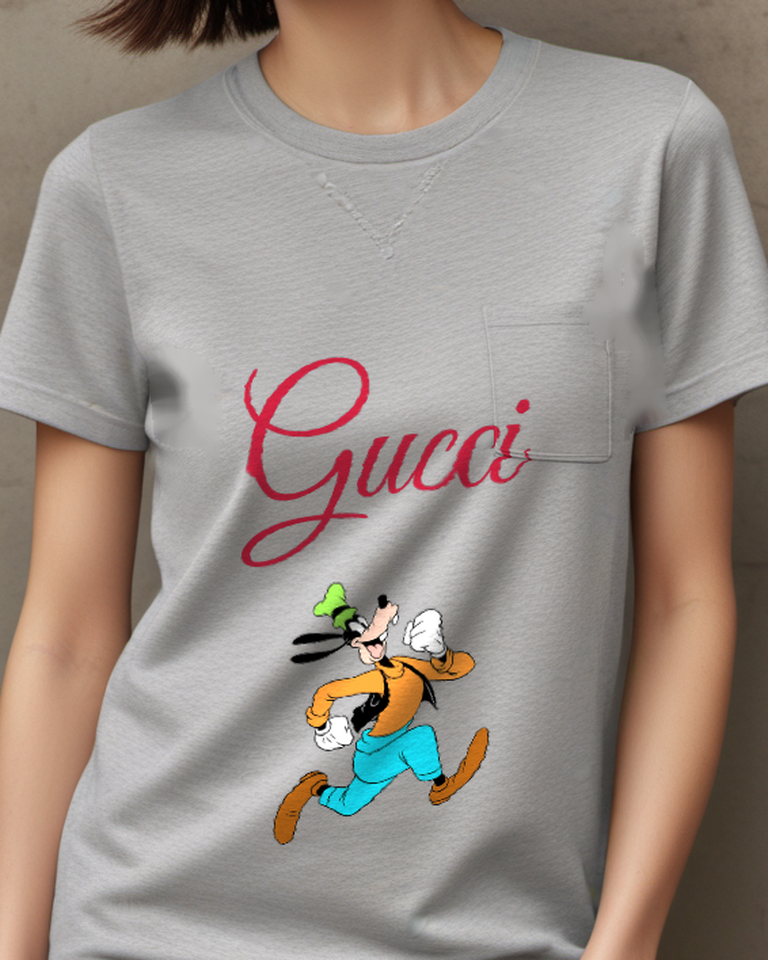 Gray Goofy Running Energetically Graphic T-Shirt - model wearing view