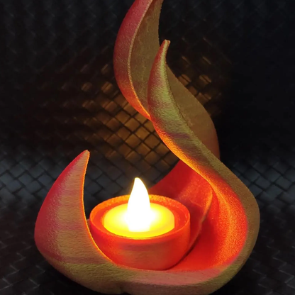 Porte-bougie LED en forme de flamme, décoration d’ambiance