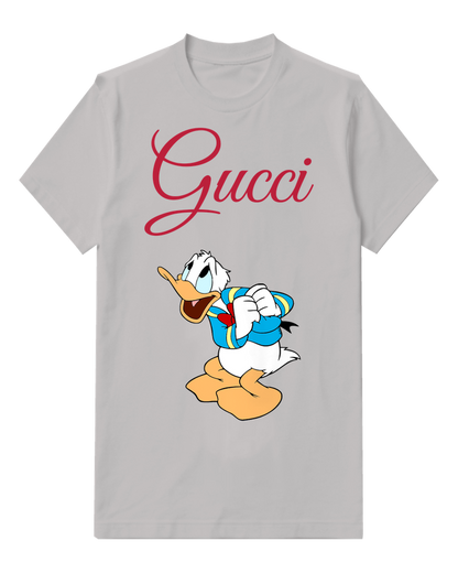 Light Gray Donald Duck Excited Fist Raised Graphic T-Shirt - front product view