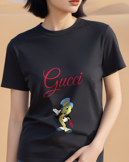 Black Top Hat Cricket Graphic T-Shirt - styled view 1