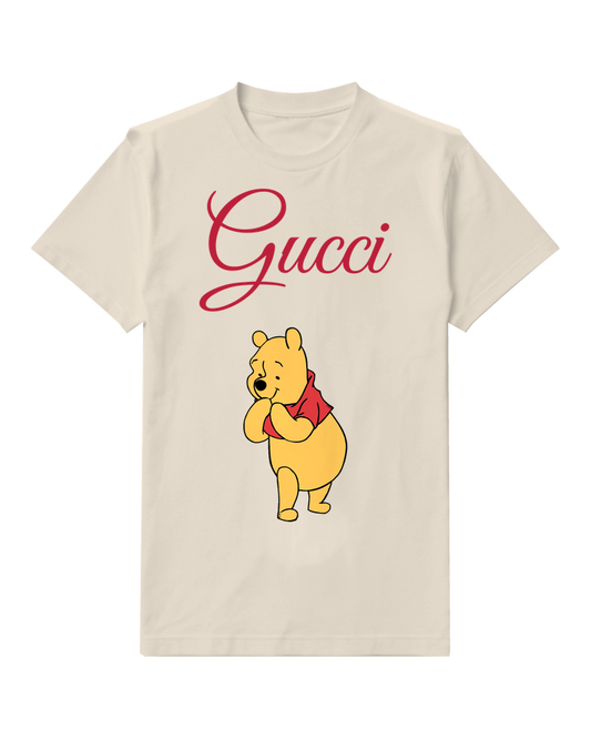 Ivory Winnie The Pooh Standing With Arms Crossed Graphic T-Shirt - front product view