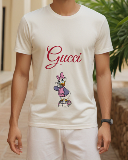 Ivory Purple Outfit Duck Graphic T-Shirt - styled view 1