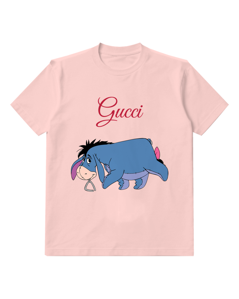 Blush Pink Eeyore With Hoof Stirrup Graphic T-Shirt - front product view