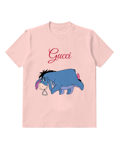 Blush Pink Eeyore With Hoof Stirrup Graphic T-Shirt - front product view